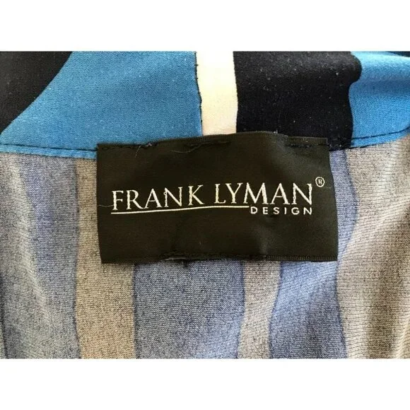 FRANK LYMAN Open Cardigan Cover Up 3/4 Sleeve Stretchy Jersey Knit Size 12? - Picture 6 of 6